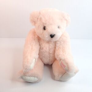 Vermont 15 In. Classic Jointed Bear Bubblegum Pink Fur Green Eyes HAPPY BIRTHDAY